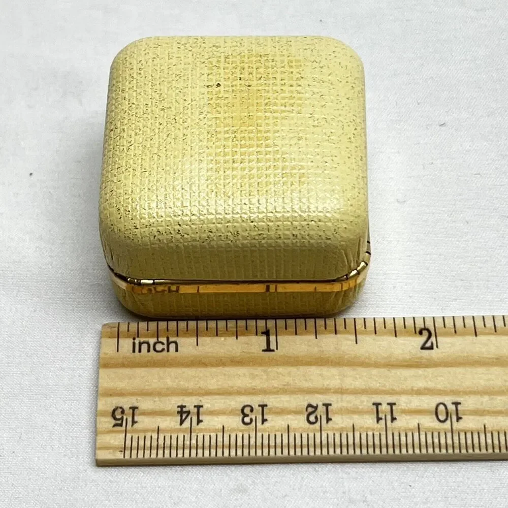 Vintage Jewelry Box For Earrings Branded 14KT. Gold RL Nostalgic Unique Gift Box